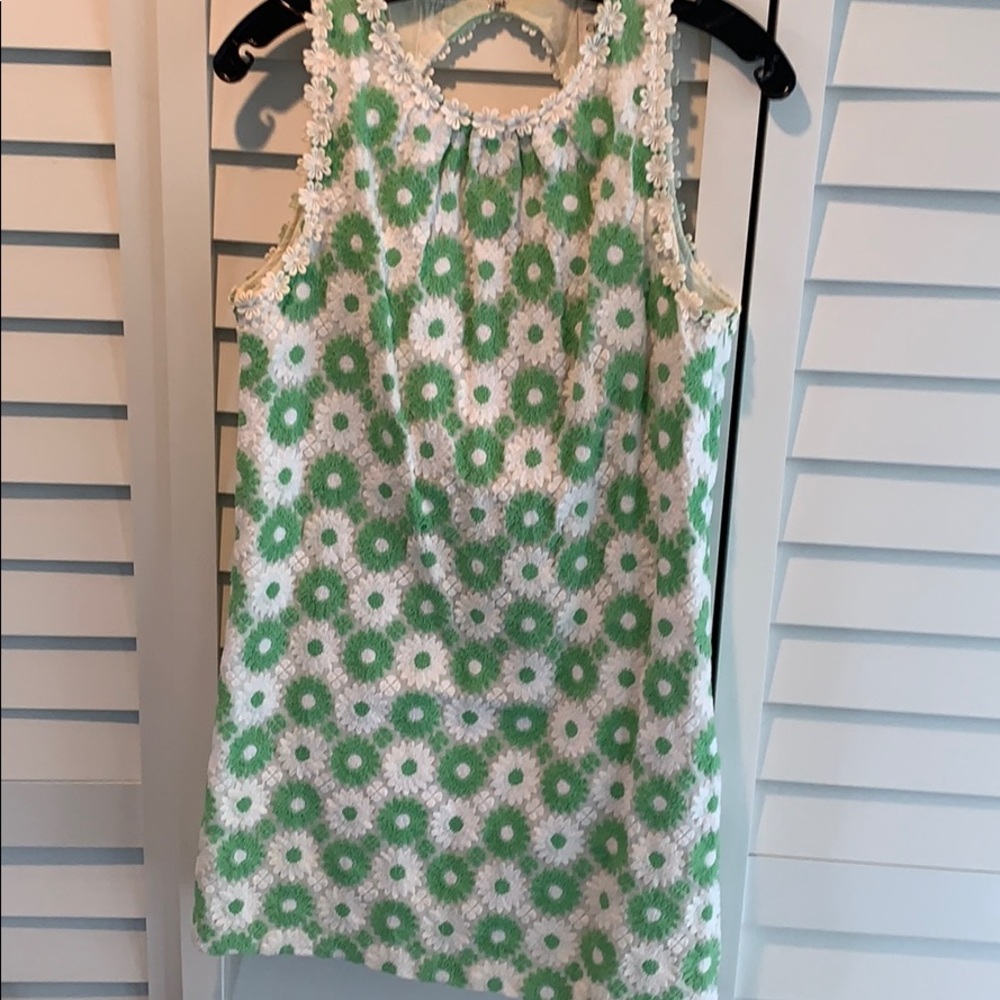 Milly Green and White Floral Mini Dress